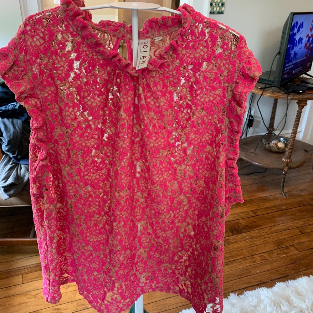Dolan for Anthropologie plus size lace top vguc Retail  110